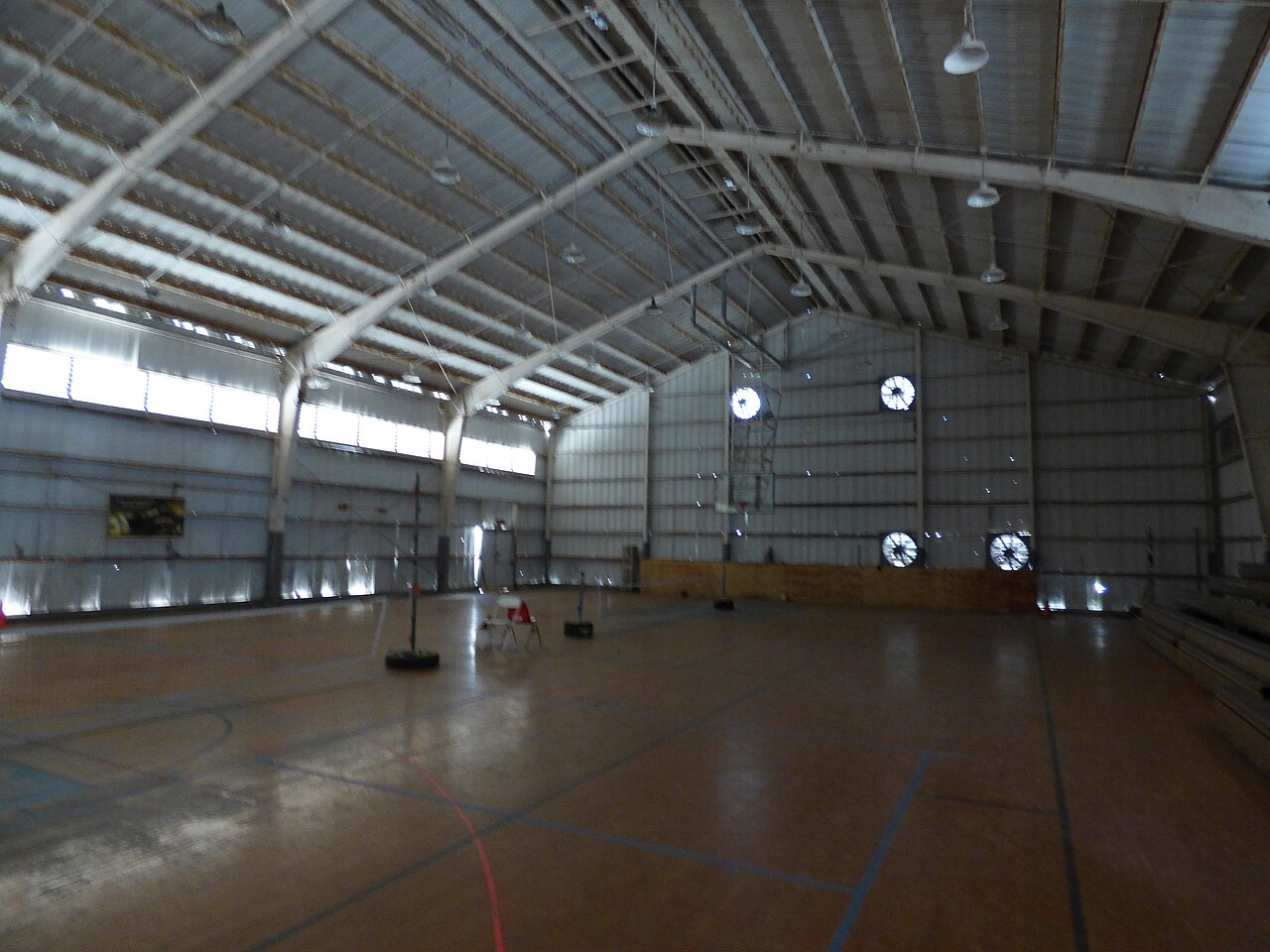 Ficus benjamina (Weeping fig) View courts set for pickleball gym at Midway Gym Town Sand Island, Midway Atoll, Hawaii. June 15, 2017 #170615-0195 Imag. Reference photograph; not represented as the Miami story venue or its named subjects..